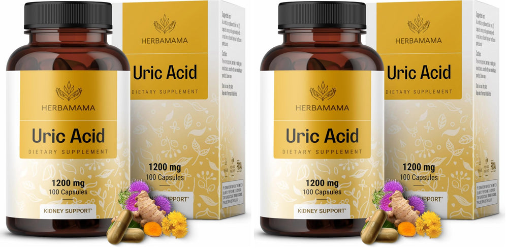 Herbamama Uric Acid Cleanse Capsules Pack 2 front view