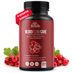 HerbaMe Blood Circulation Supplement bottle on white background