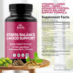 Supplement facts showing Vitamin C and Vitamin B6
