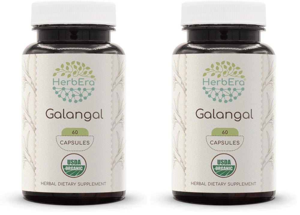 HerbEra Galangal 60 Capsules bottle – 500 mg each