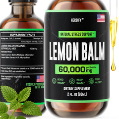HERBIFY Lemon Balm Tincture bottle with dropper
