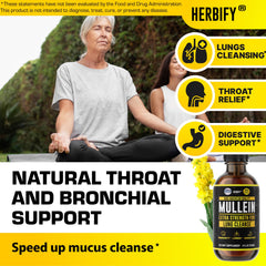 Serving suggestion showing Mullein Drops being mixed with water