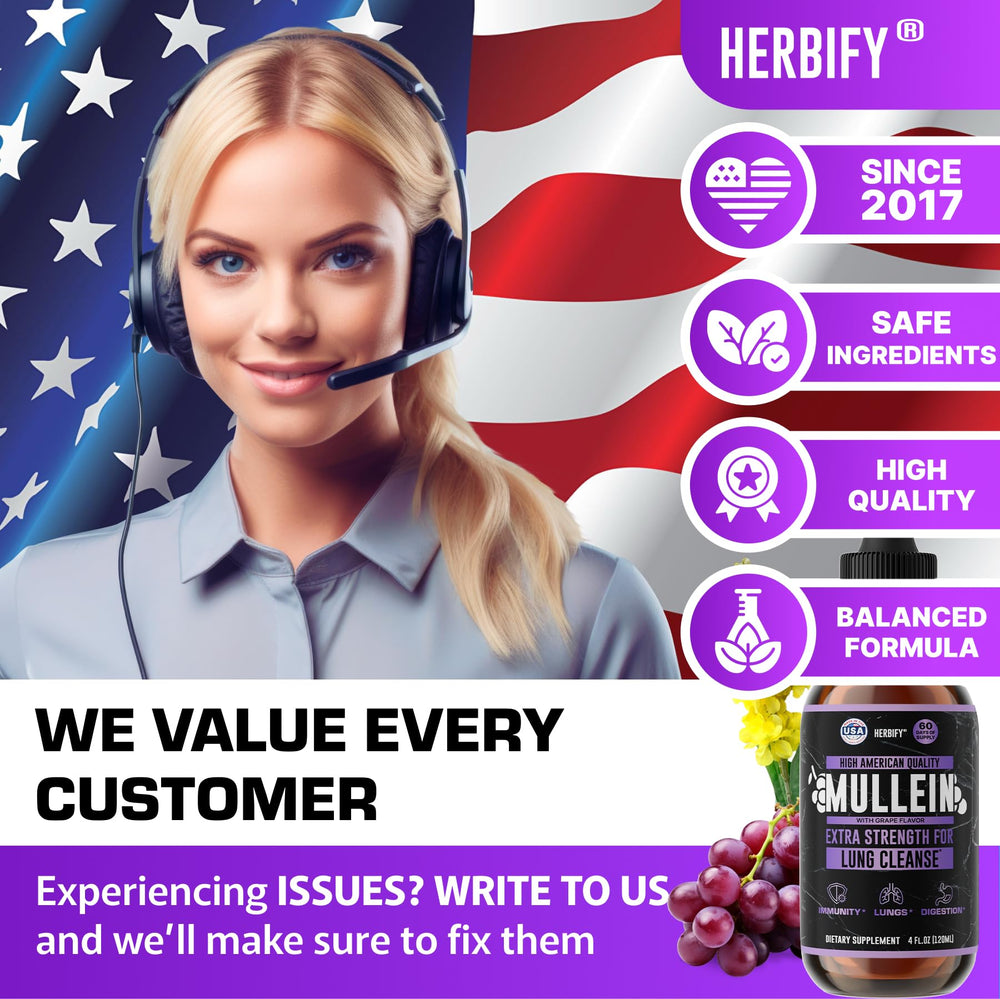 HERBIFY Mullein Drops dropper-friendly serving for daily use.