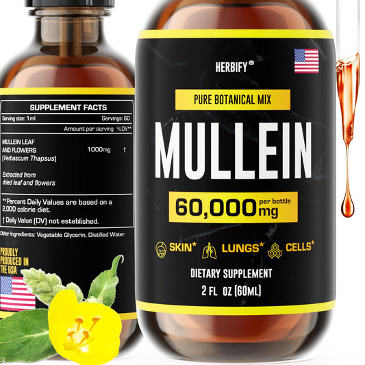 Herbify Mullein Extract 2 oz tincture bottle