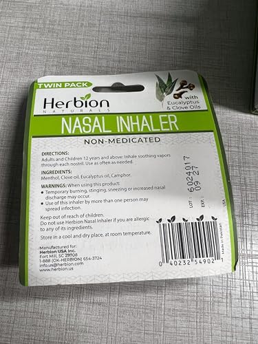 HERBION Naturals nasal inhaler in use promoting clear airways