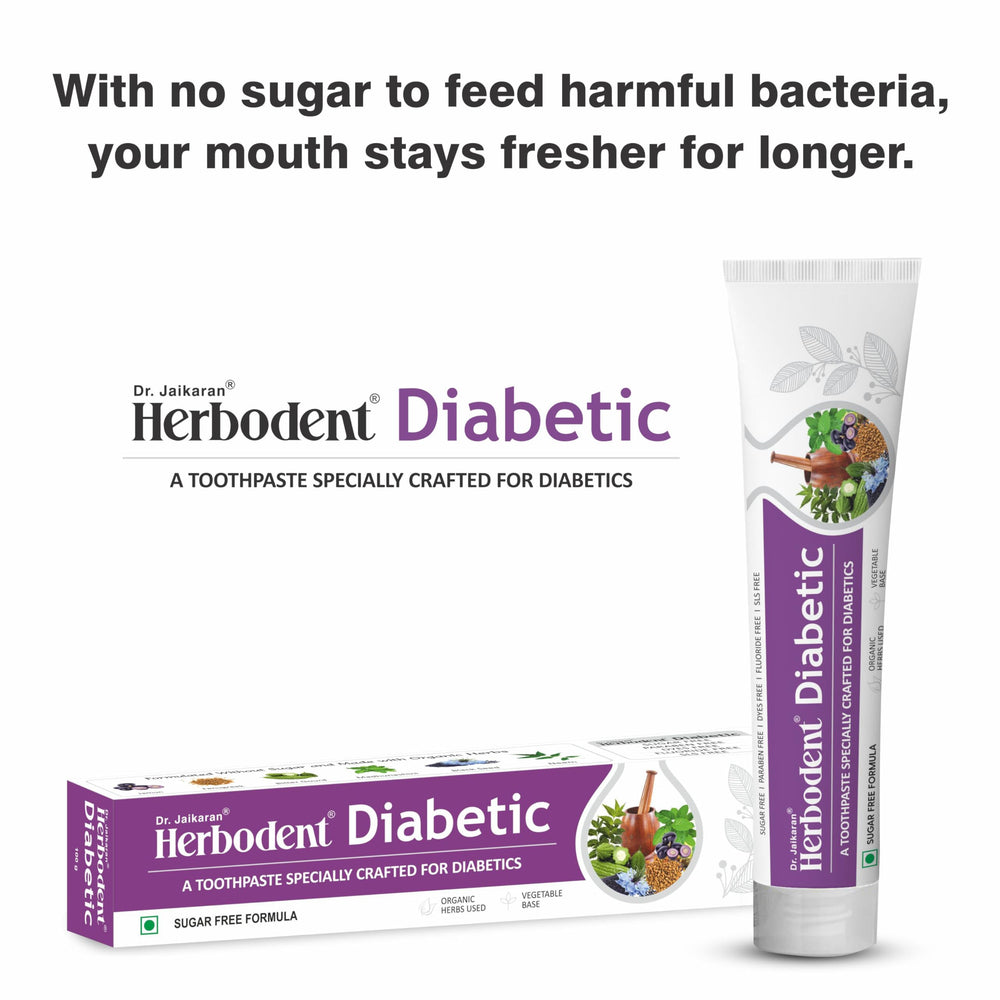 Herbodent Diabetic Toothpaste ingredients including Neem