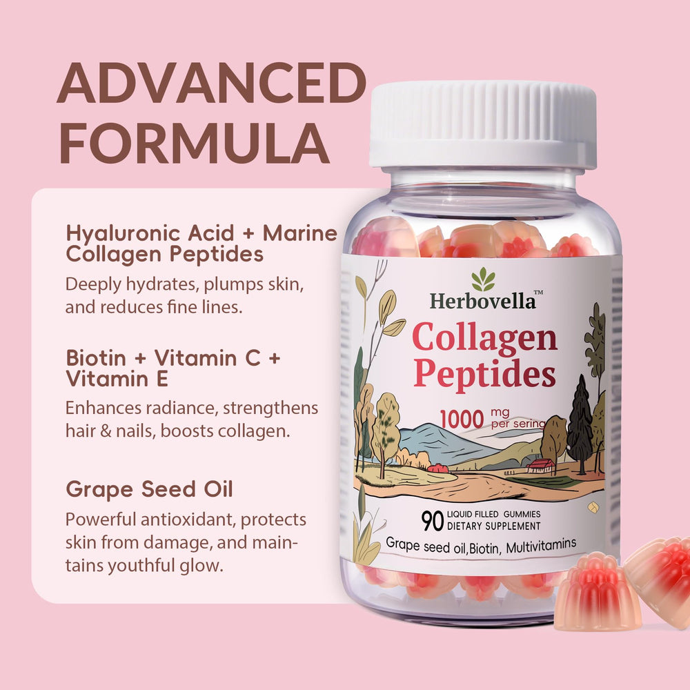 Biotin, hyaluronic acid and vitamins ingredients