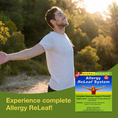 Bottle of Allergy ReLeaf System softgels with 60 servings