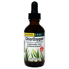 Bottle of ChlorOxygen Chlorophyll Concentrate mint flavor 2 fl oz