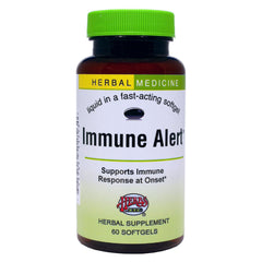 Front view of Herbs Etc. Immune Alert 60 count softgels bottle