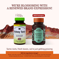 Close-up of Kidney Tonic Softgels bottle label