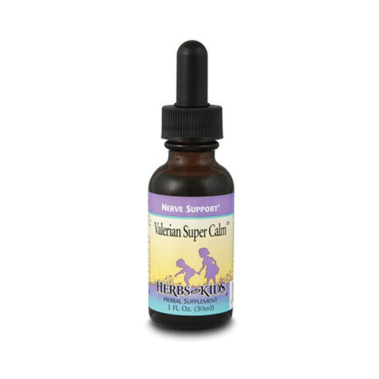 1oz bottle of Valerian Super Calm for kids