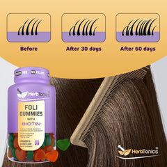 Close-up of ingredients including Biotin and vitamins