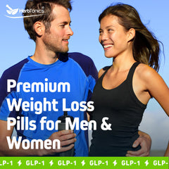 Herbtonics GLP-1 Support bottle displaying 60 capsules