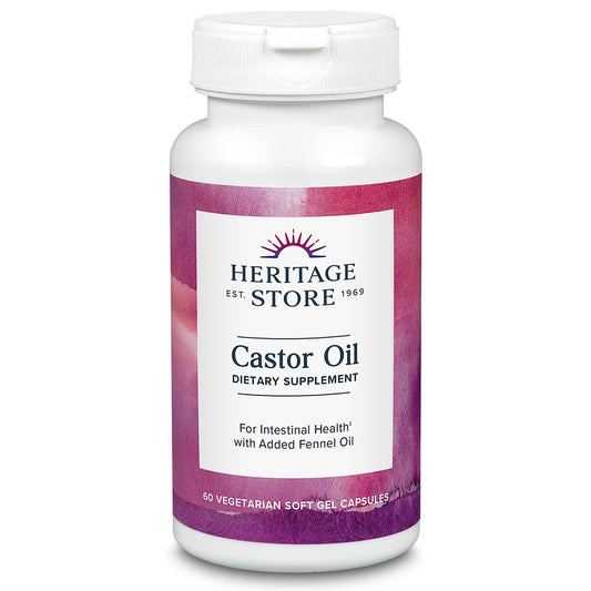 Heritage Store Castor Oil Supplement bottle label