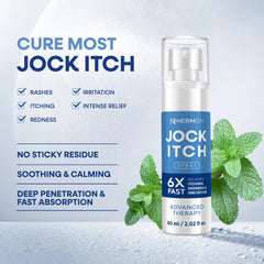 Hermon Jock Itch Spray label closeup highlights ingredients and use directions.