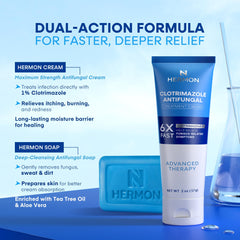 Hermon soap-bar-113g shown for deep cleansing and odor control.