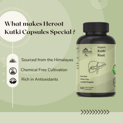 Heroot Organic Kutki label with Non-GMO and Gluten-Free certifications