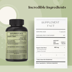 Third-party testing certificate for Heroot Kutki organic Kutki root capsules