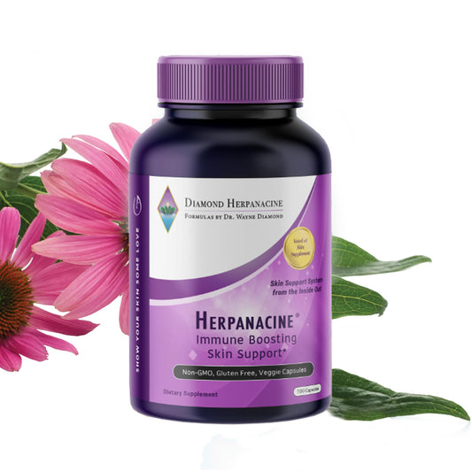 Herpanacine Diamond bottle with label on white background