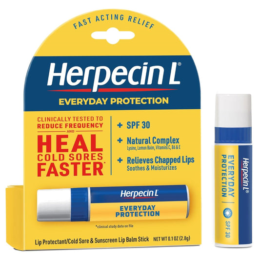 Herpecin-L lip balm front view offering daily lip protection against dryness
