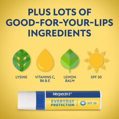 Applying Herpecin-L lip balm on lips for soothing relief
