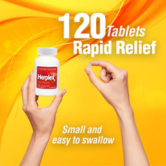 Herplex Premium Tablets USA-made badge signals GMP-verified production quality