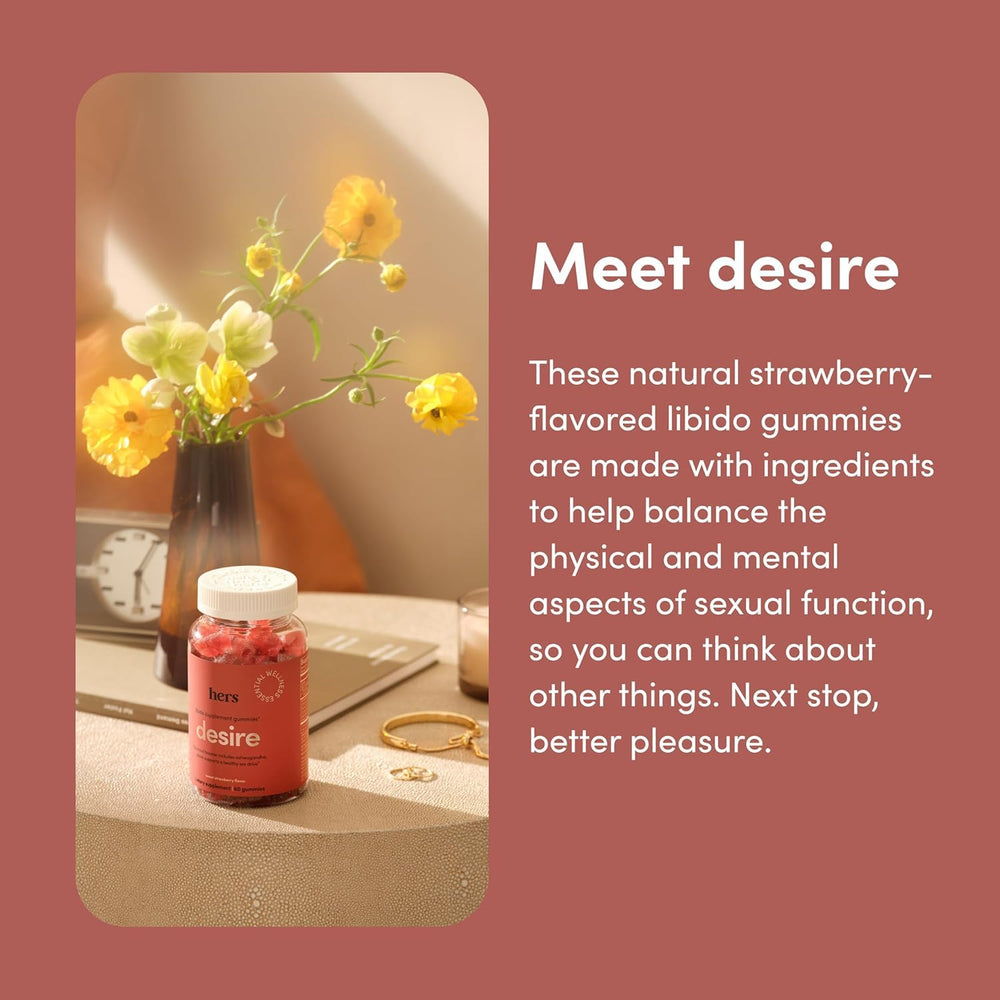 Lifestyle scene featuring a couple with Hers Desire Libido Gummies