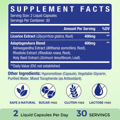 Close-up of licorice root liquid capsules
