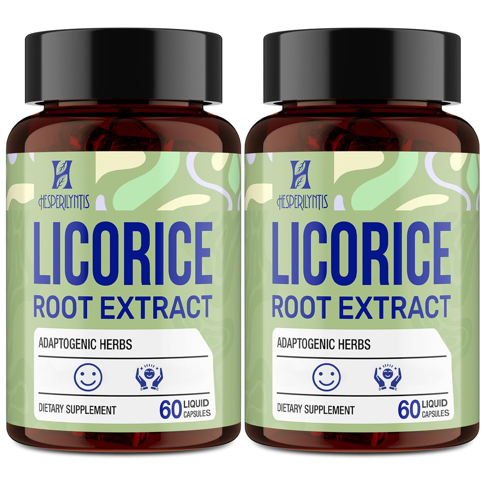 Front view of Hesperilyntis Licorice Root Liquid Capsules bottle