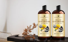 Hexane-free, USDA Organic Sunflower Oil for skin and hair