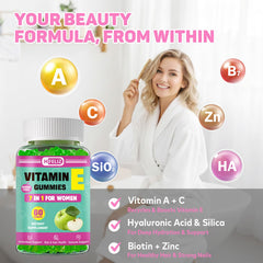 Graphic showing 7-in-1 skin, hair and antioxidant benefits