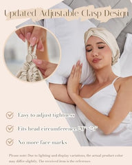 HFRHTGY silk satin hair bonnet with back-strap adjustment for easy secure wear.