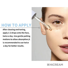 Hicream Hyaluronic Acid Serum provides a natural glow.