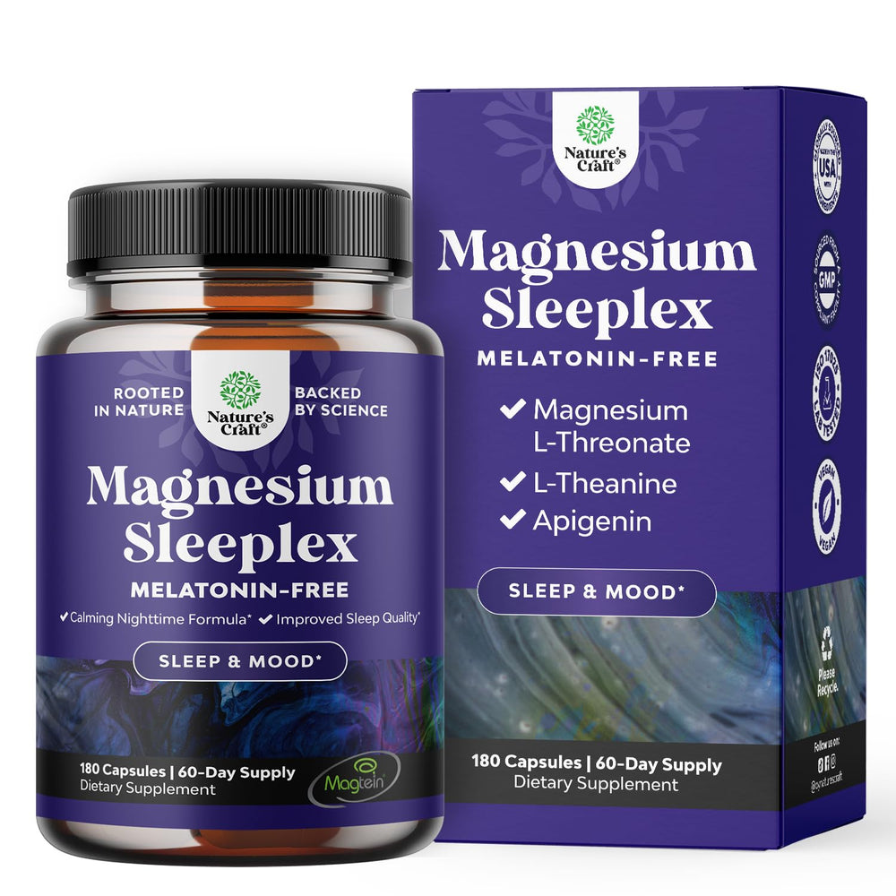 High Absorption Magnesium sleep supplement bottle and capsules