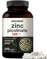 Front view of High Potency Zinc Picolinate 100mg bottle