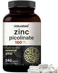 Front view of High Potency Zinc Picolinate 100mg bottle