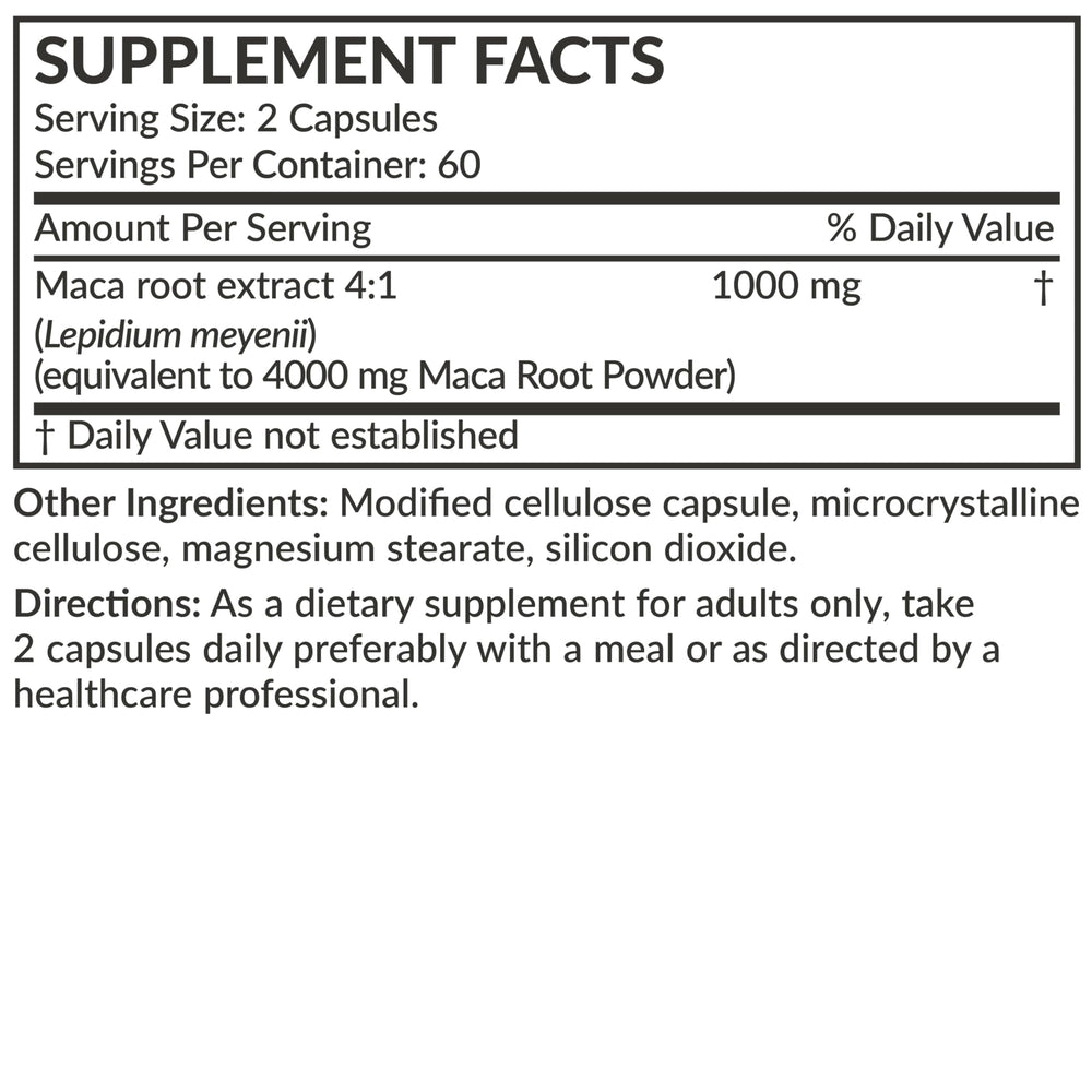 High-quality ingredients from around the world used in Maca Root