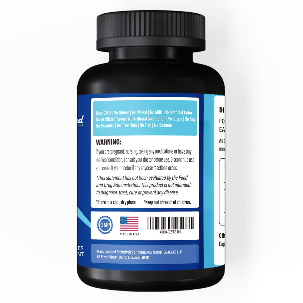 USA GMP manufacturing seal for Highland Nutritional Lab