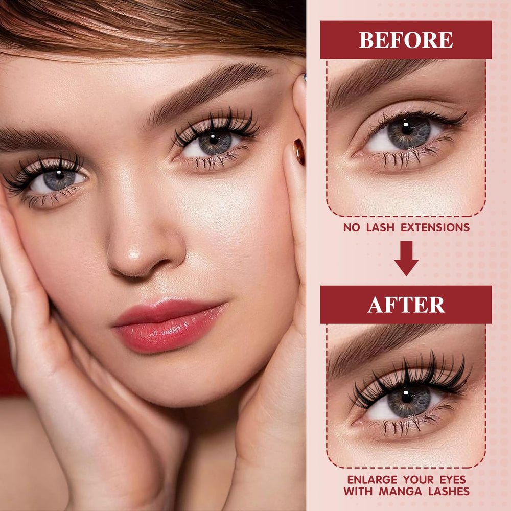 Higu clace clear thin band manga lashes for comfortable wear