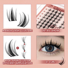 Higu clace D curl 10-18mm lash clusters for natural lift