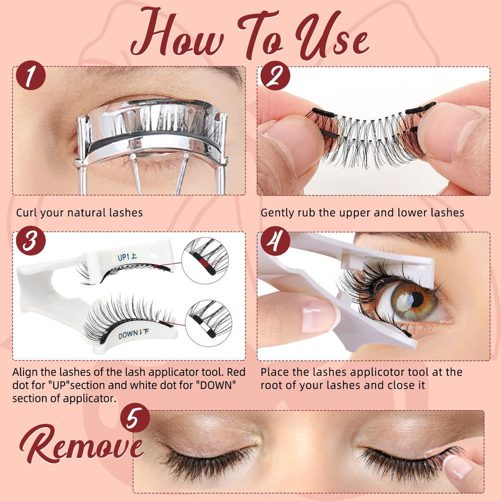 Higu Clace natural wispy lashes create a seamless, everyday look
