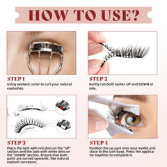 Higu clace magnetic lashes storage box keeps kit organized.