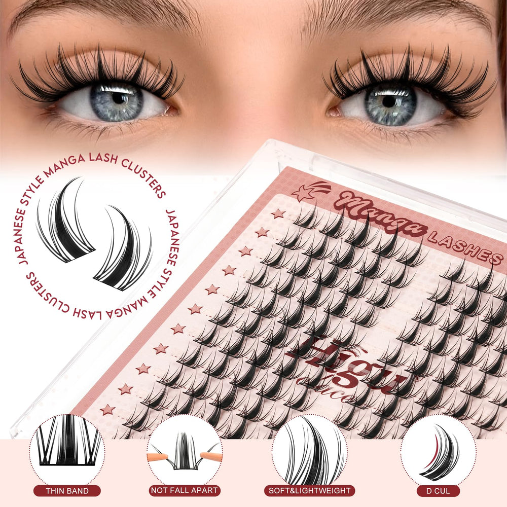 Higu clace spikes manga lashes for playful texture
