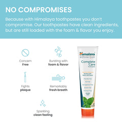 Foaming action of Himalayan Botanique toothpaste while brushing