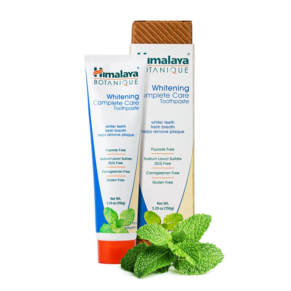 Close-up of toothpaste tube Peppermint flavor