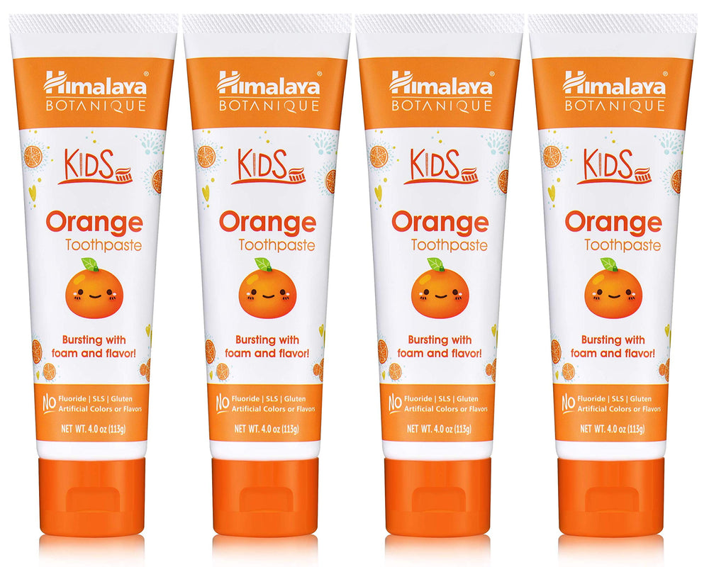 Orange flavor Himalaya Botanique Kids Toothpaste 4 oz bottle