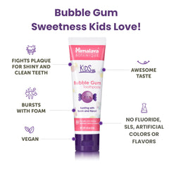 Ingredients featuring Neem and Pomegranate in kid toothpaste