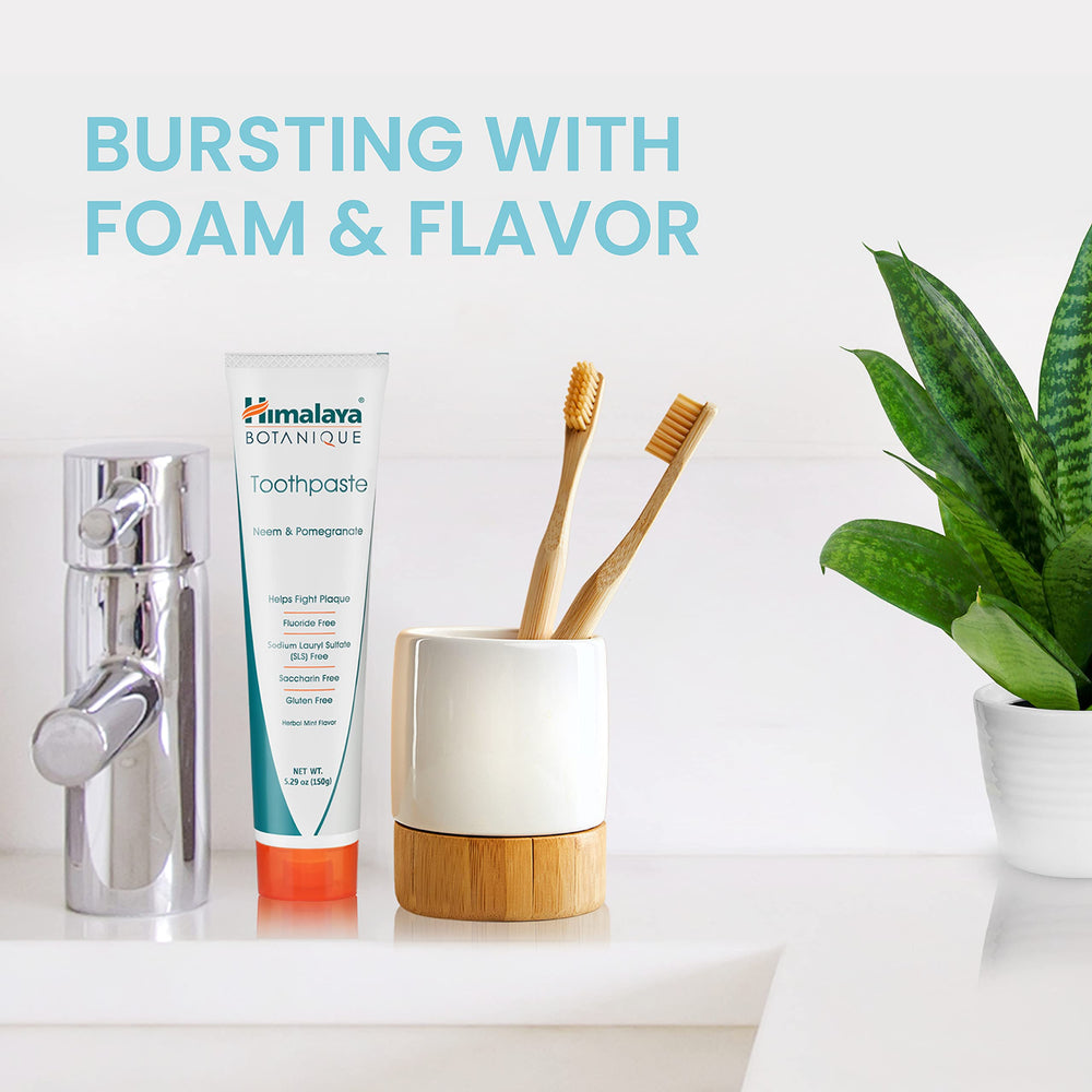 Neem and pomegranate ingredients on packaging