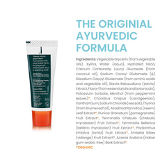 Mint-flavored fluoride-free toothpaste dispensing